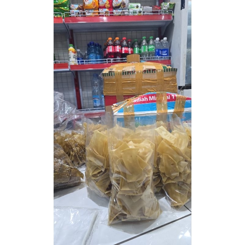 

slondok pedas/gurih, kerupuk tempe, kerupuk kedelai