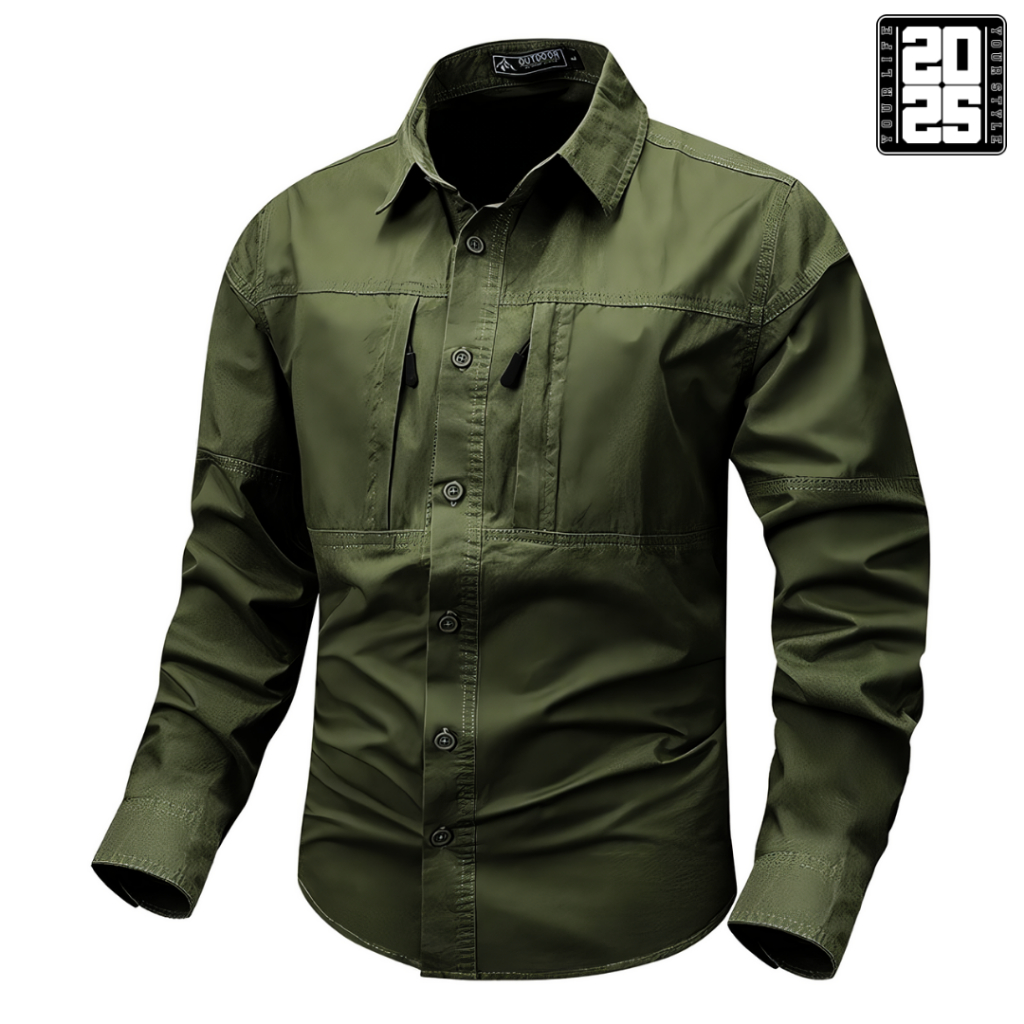 Kemeja Tactical Hijau Army Lengan Panjang / Kemeja Pria Lengan Panjang / Kemeja Tactical Pria / Keme
