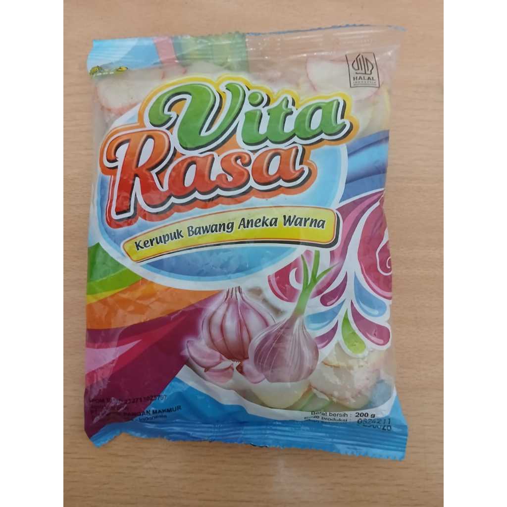 

vitarasa kerupuk sari bawang aneka warna 200g Food Snack Goreng Krupuk Kering Keripik