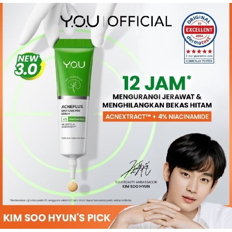 YOU/ Y.O.U Acne Plus Triple Action Spot Care Pro Serum 15 g NEW FORMULA KEMASAN TERBARU