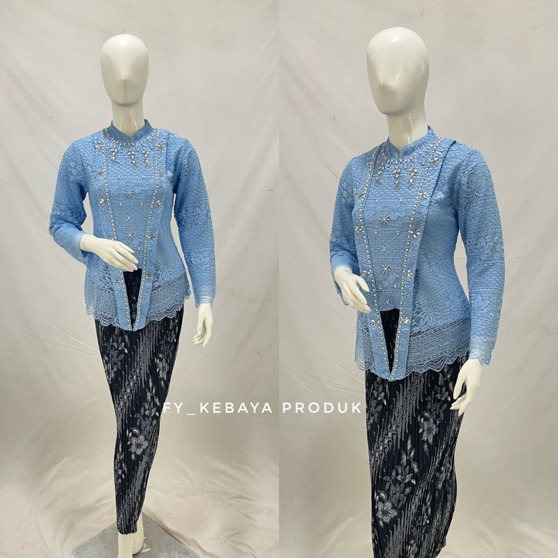 Atasan Kebaya Wisuda Model Kutu Baru Hijab Kebaya Modern Kombinasi Payet