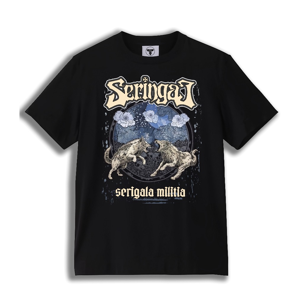 T-shirt Seringai - Serigala Militia_ Spotting | Kaos Band SERINGAI Premium
