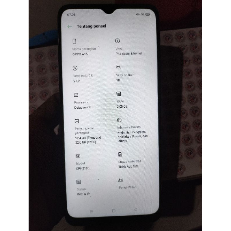 Oppo A15 Ram 2/32 . minus lcd