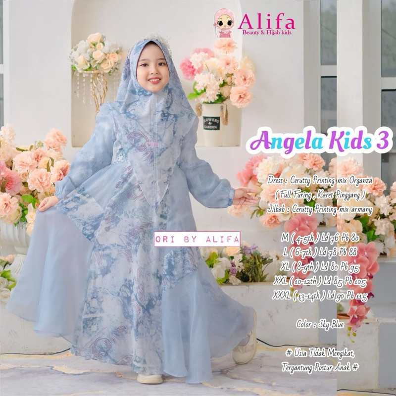 Gamis Anak Angela Syar’i Kids #3 Original Alifa
