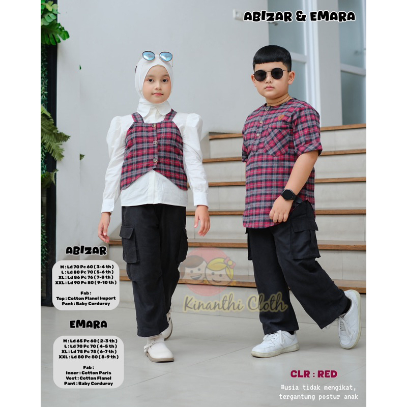 Couple anak cowok cewek // Setelan Abizar & Emara by Kinanthi Cloth