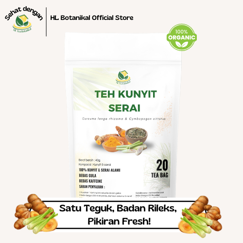 

teh hl botanical teh kunyit serai kurkuma lemongrees.100%alami