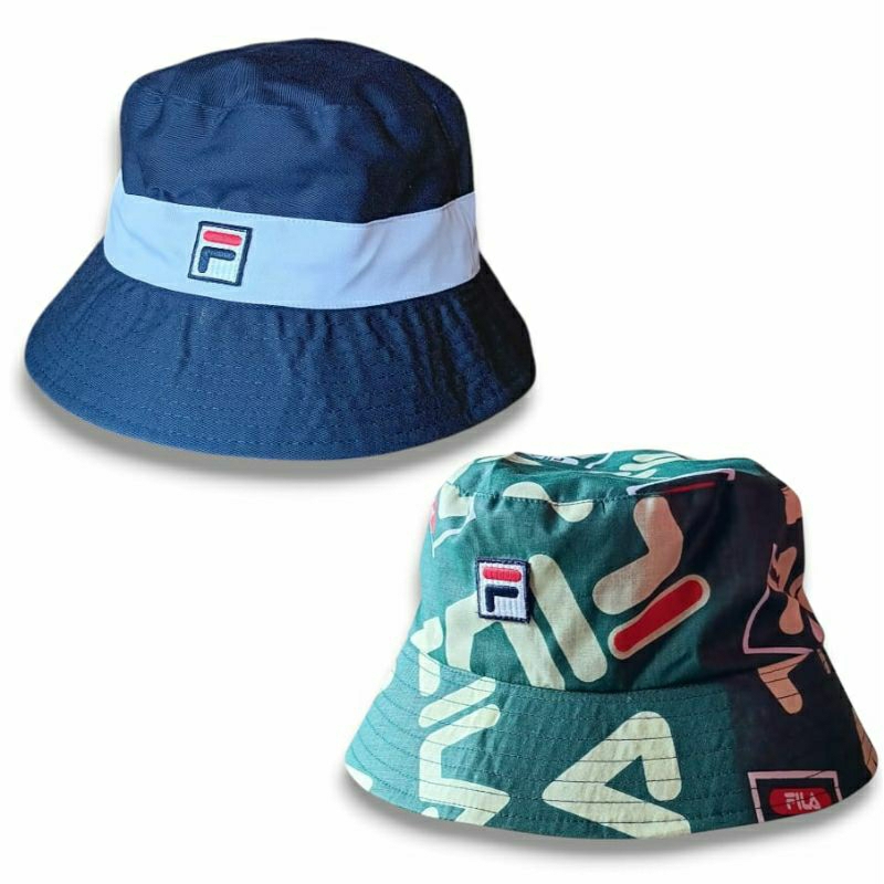 Topi FlLA pria wanita katun bucket hat