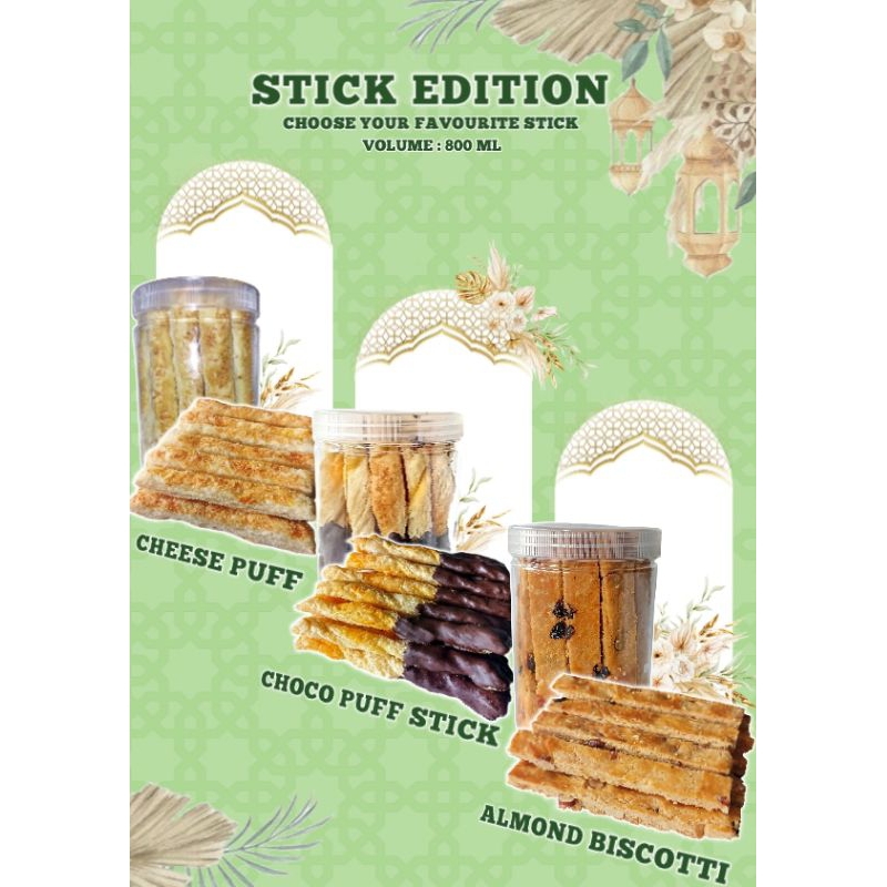 

Almond Biscotti • Cheese Stick Pastry • Chocolate Stick Pastry