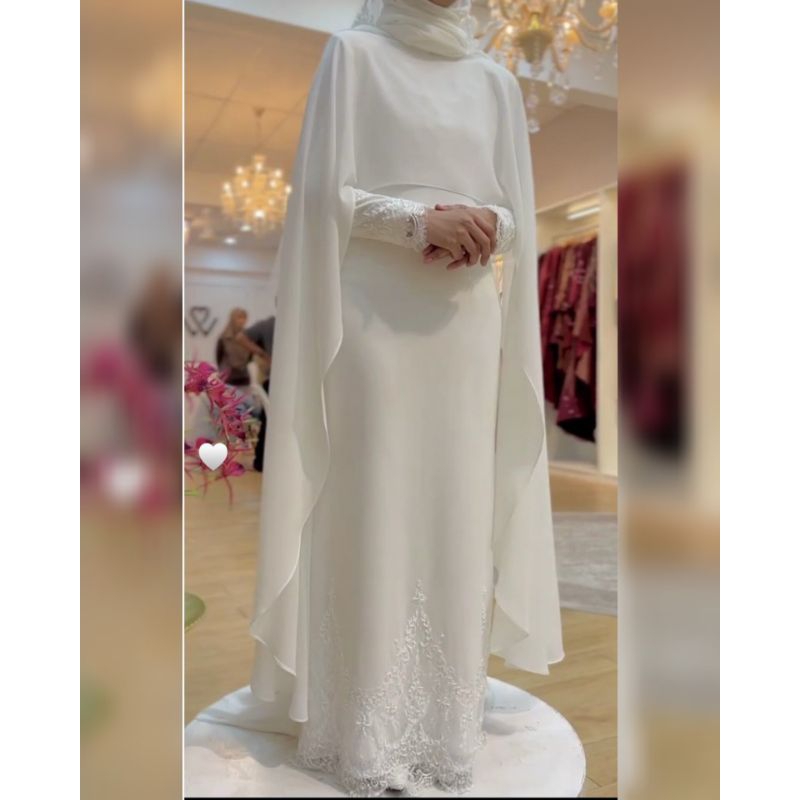 wedding dress muslimah wedding dress simple wedding akad wedding akad putih gaun akad