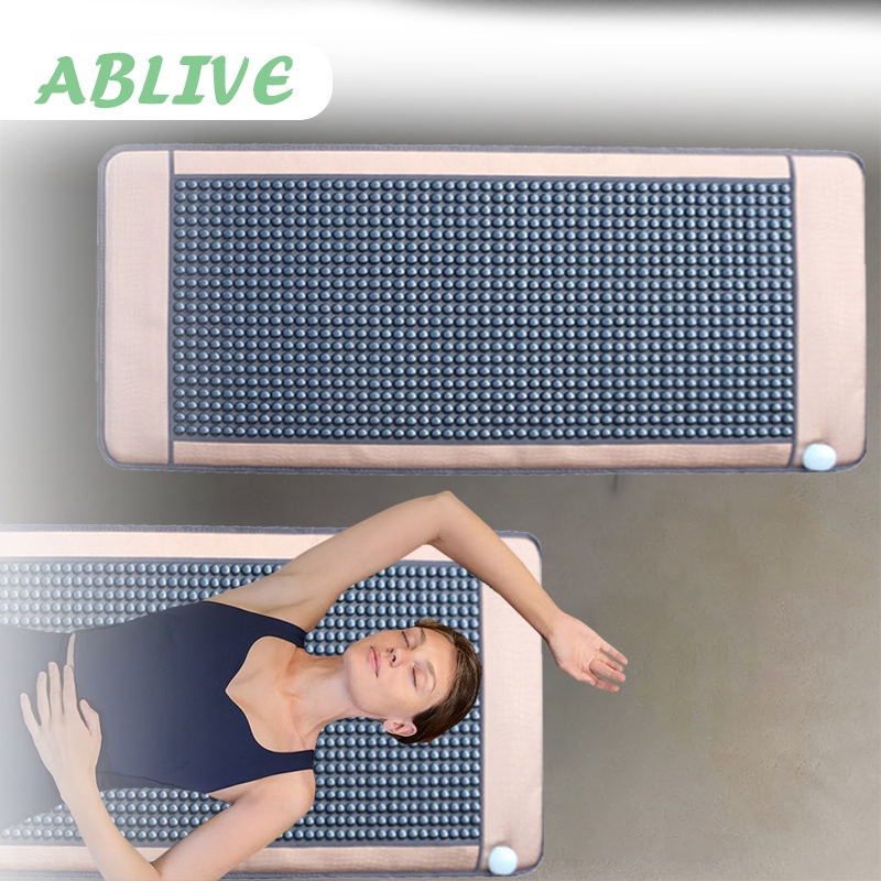 Alat Terapi Batu Turmalin Panas Matras Terapi Batu Giok Untuk Sakit Punggung Belakang 70 X 190cm