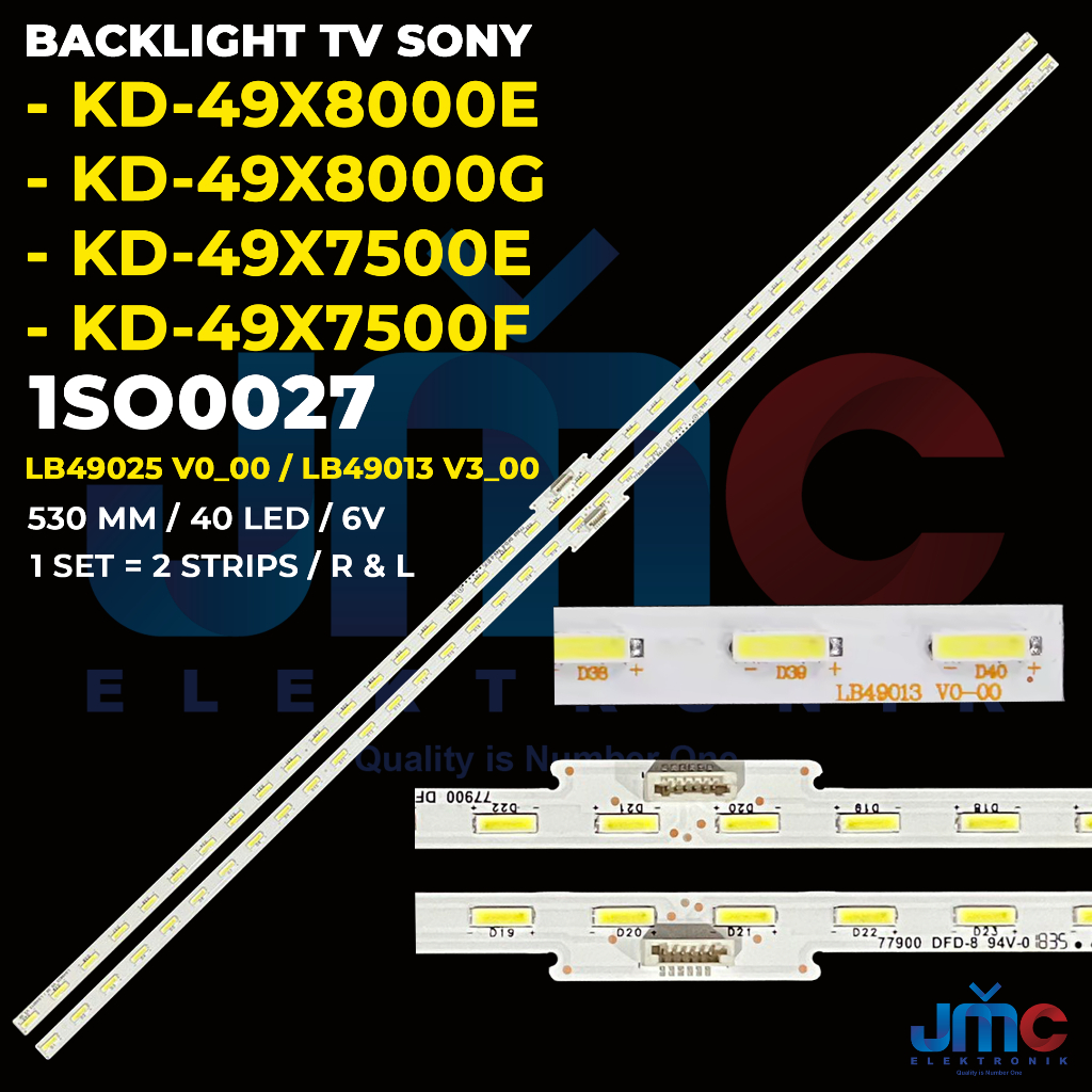 Backlight TV SONY 49 Inch KD-49X8000E 49X8000G 49X7500E 49X7500F 49X7000E LB49025 V0_00/49013 V3_00