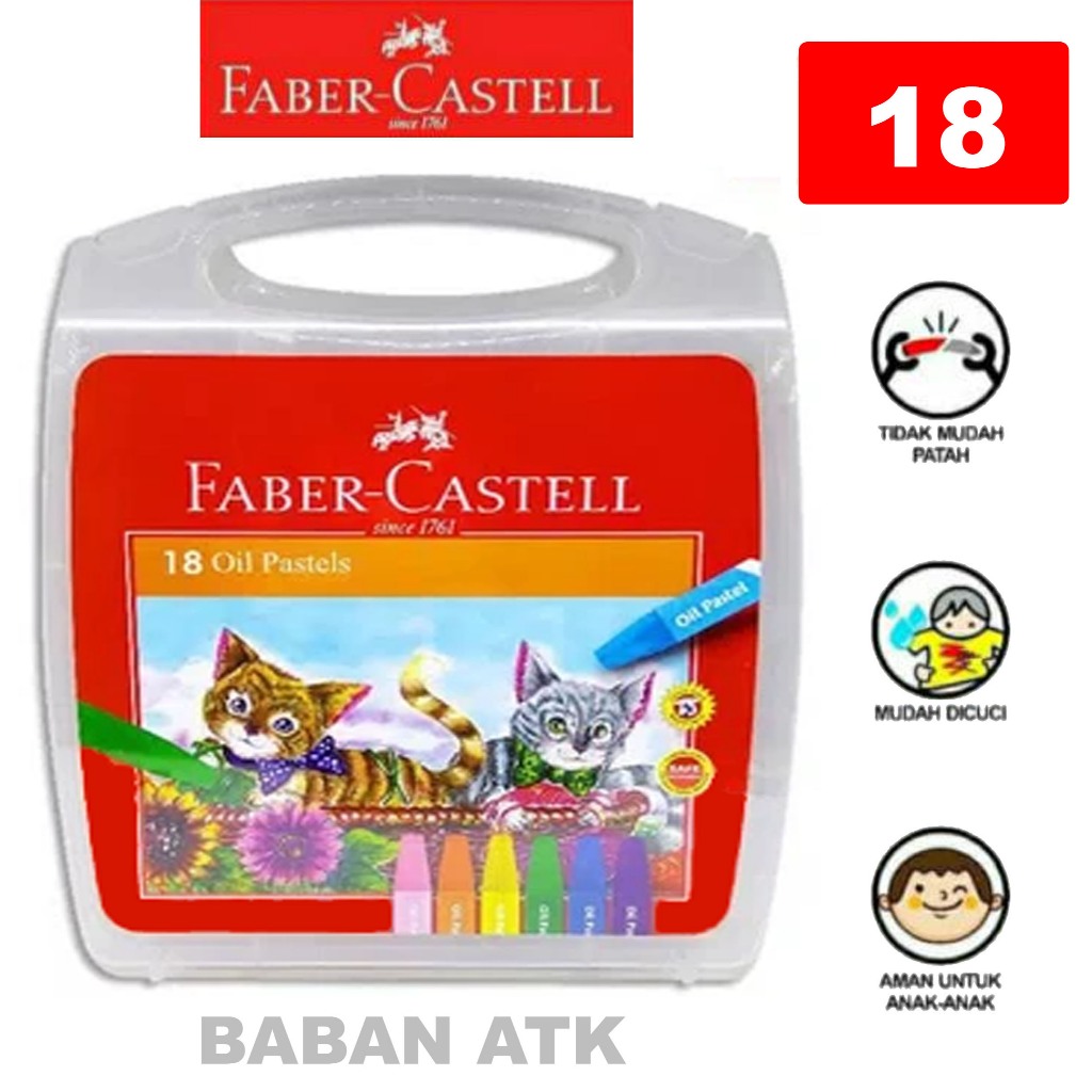 

Crayon / Krayon Faber Catell Oil Pastel Eco 18 Warna Faber-castell
