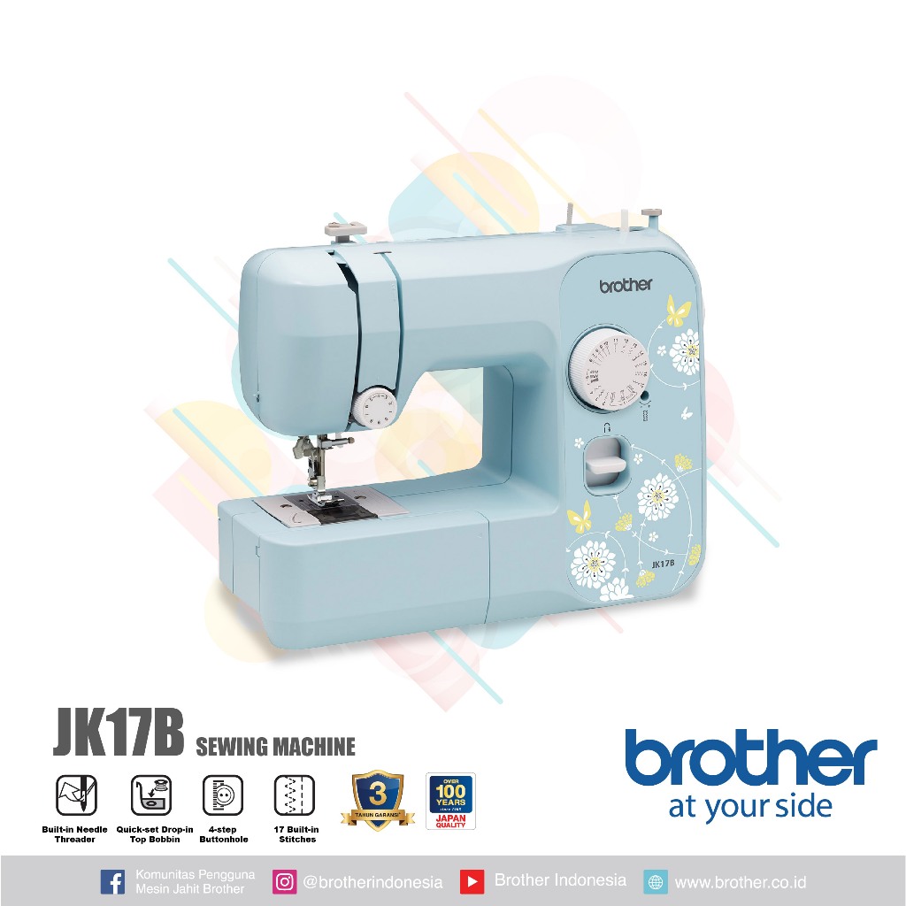 Mesin Jahit Brother JK17B / JK 17 B / Brother Sewing Machine JK17B - 17 Pola Jahitan