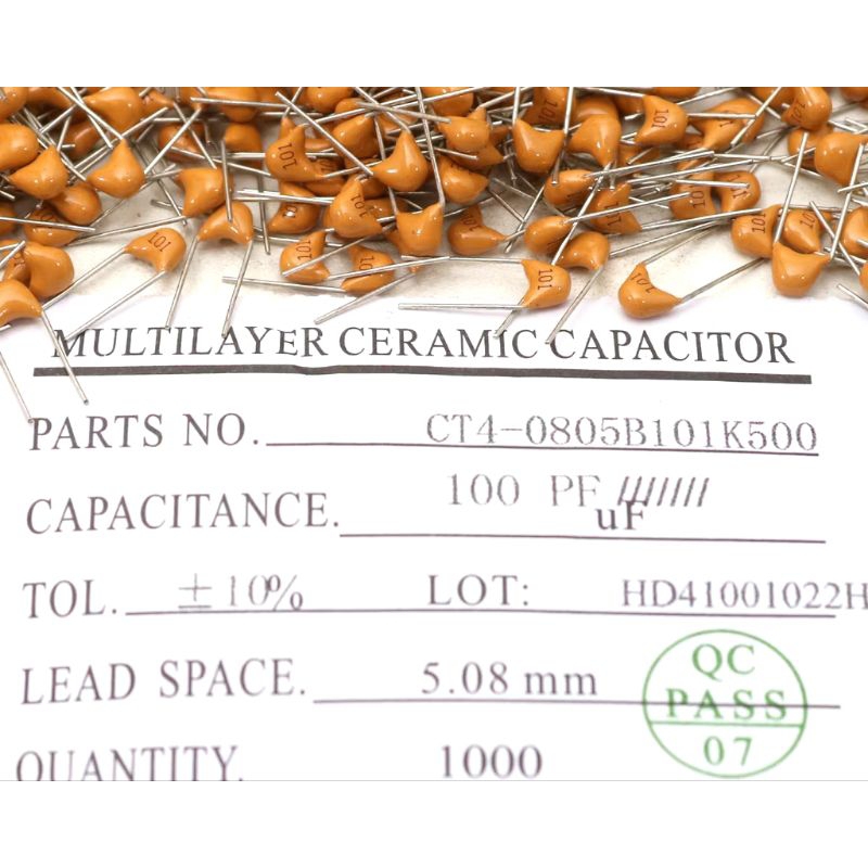 MLCC 100pf 50v Capasitor 100pf 101
