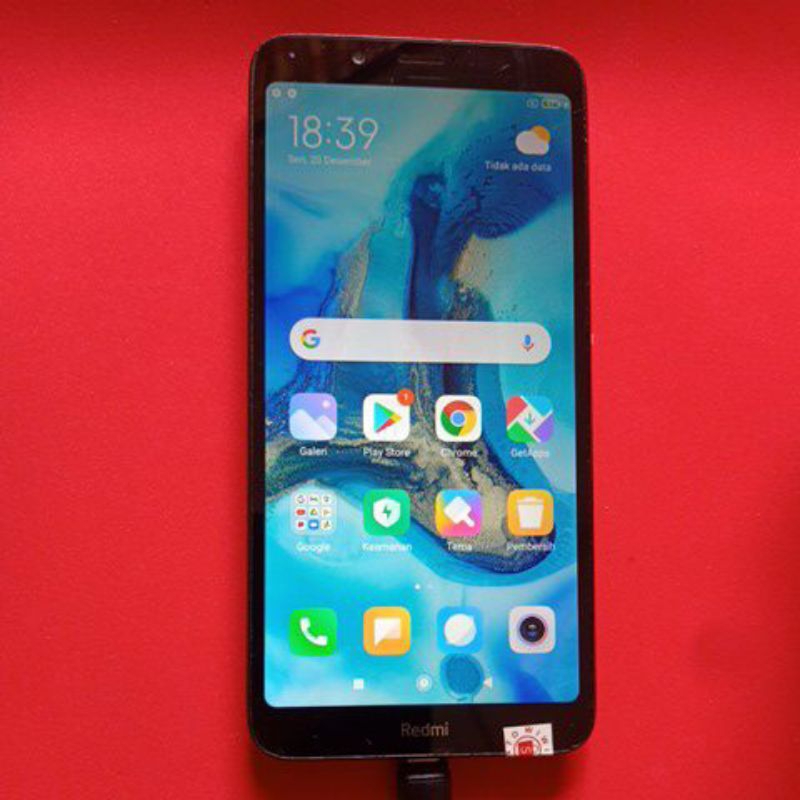 Lcd Touchscreen + frame + Flex konektor cas + Buzzer Xiaomi Redmi 7a Original Copotan kumplit 100% N