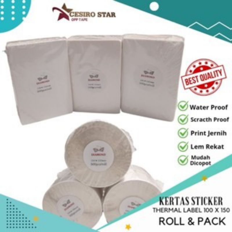 

Kertas Sticker Thermal Label 100 x 150 mm (Isi 500 Pcs)