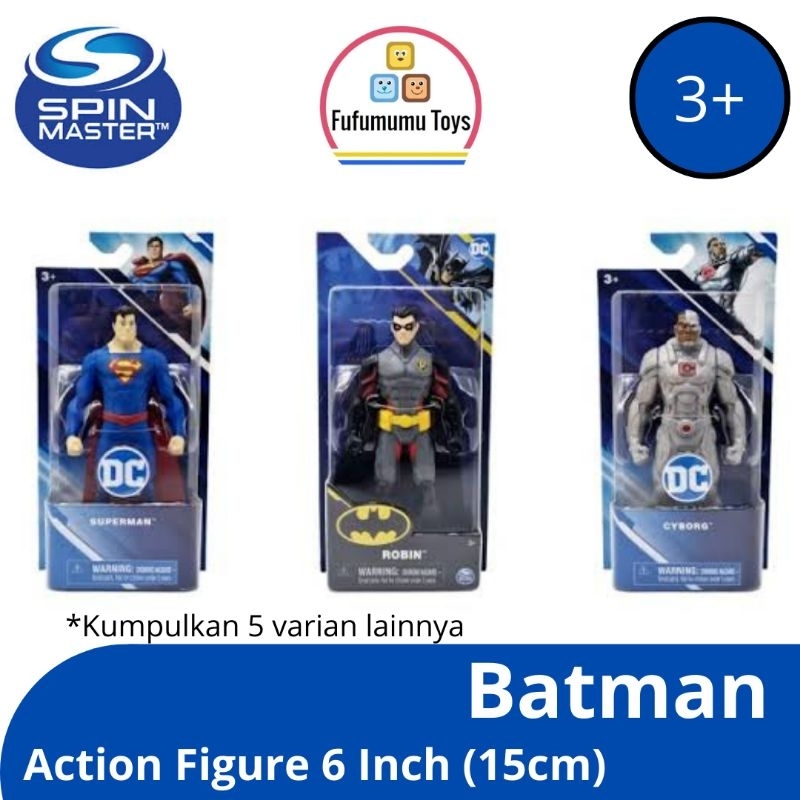 BATMAN JOKER CYBORG ROBIN SUPERMAN DC ACTION FIGURE ORI SPIN MASTER [6 INCH]