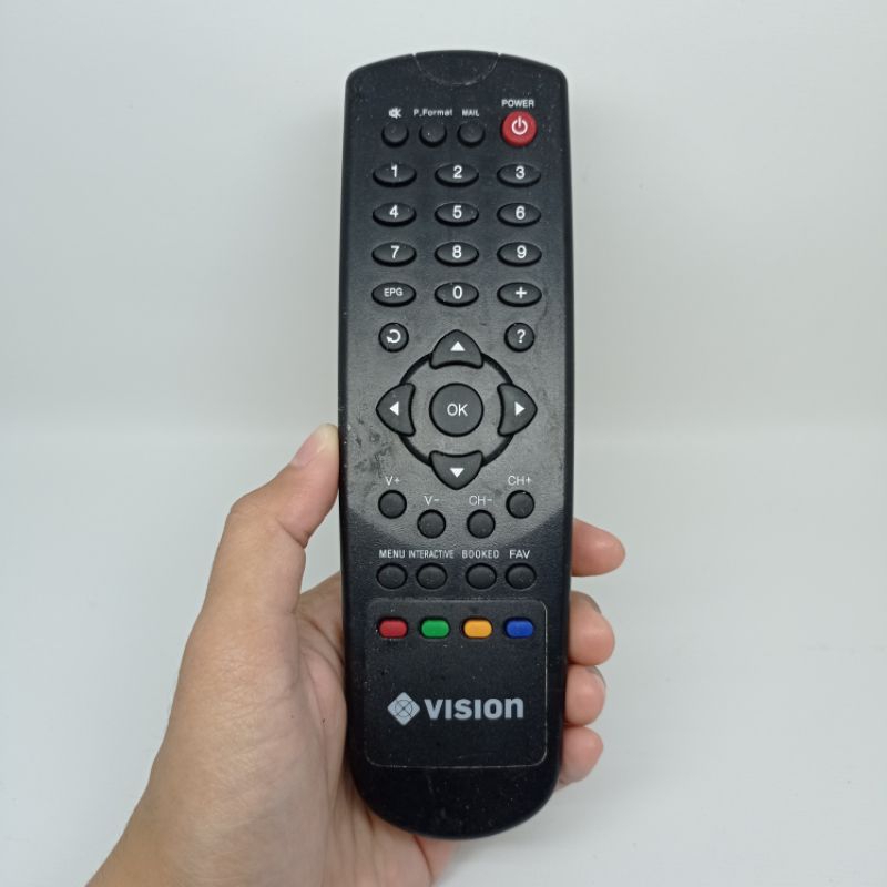 Remote TV Dekoder Original Bergaransi VISION