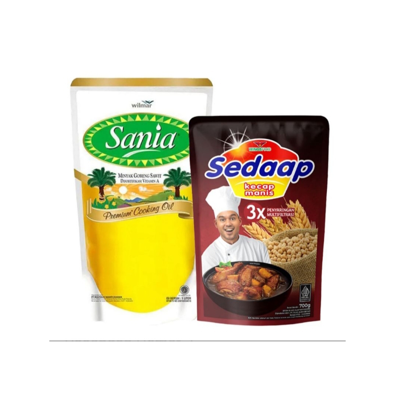

PAKET HEMAT MINYAK 1L DAN KECAP SEDAP 520ml