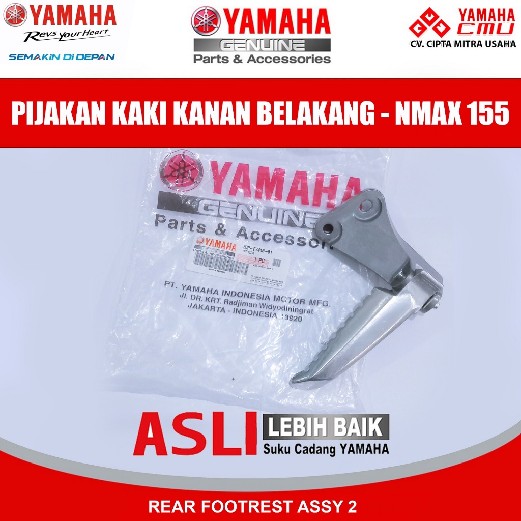 PIJAKAN KAKI KANAN BELAKANG - NMAX 155 (ORI YAMAHA) 2DP-F4770-01