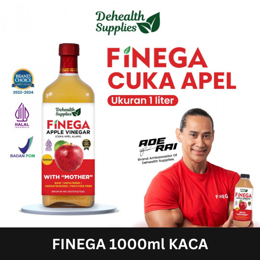 

Finega Cuka Apple 1000ml Botol Kaca