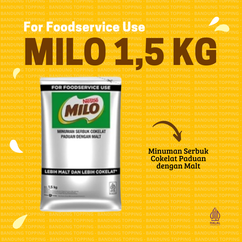 

Milo 1,5kg / Minuman Serbuk Coklat / LEBIH MALT DAN LEBIH COKELAT 1,5KG
