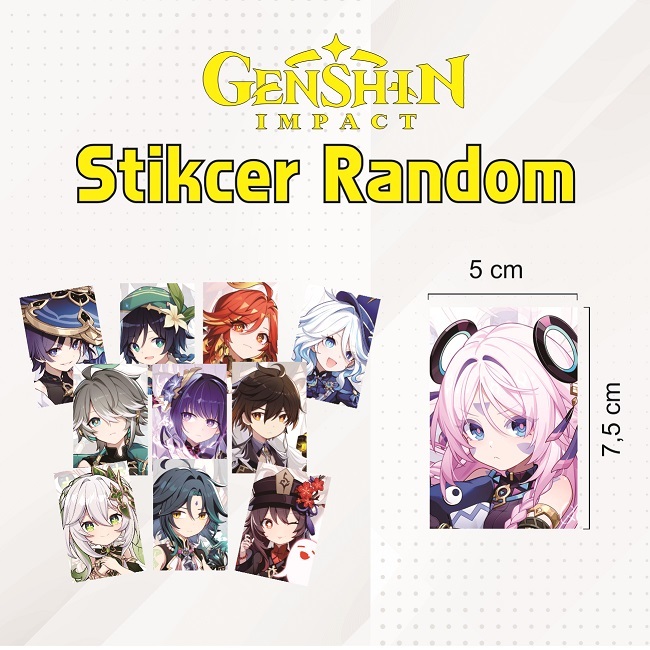 

sticker anime japan kotak genshin impact suka suka para otaku wibu murah meriah ukuran 5 x 7.5 cm full colour