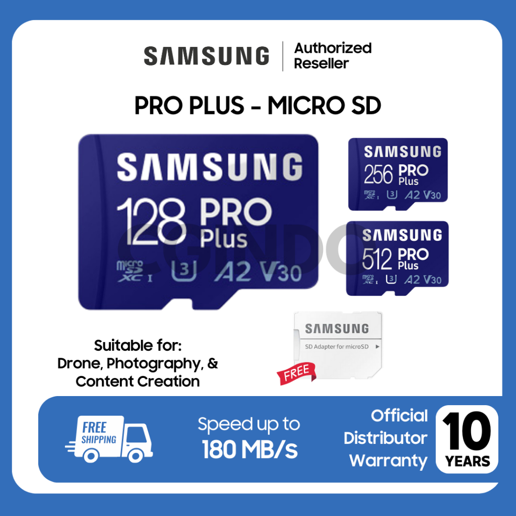 SAMSUNG Memory Card HP PRO PLUS 128GB / 256GB / 512GB Micro SD Memori card kamera Kartu SD card came
