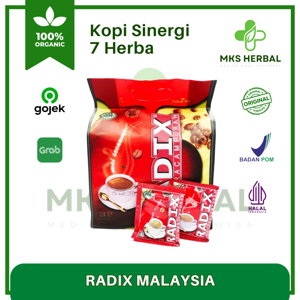 

Radix Premix Coffee 32 Sachets ORIGINAL | Kopi Radik HPA | Kopi RDX Cafe