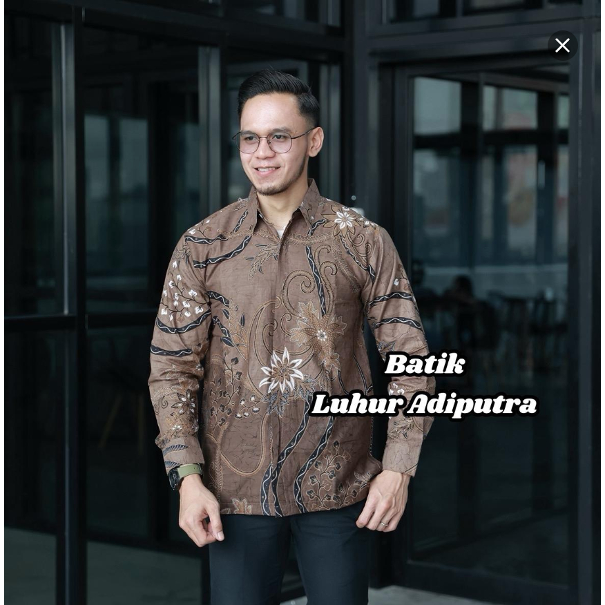 Bledak Kemeja Batik Pria Katun Prima Premium Solo Anak Muda Modern Luhur Adiputra