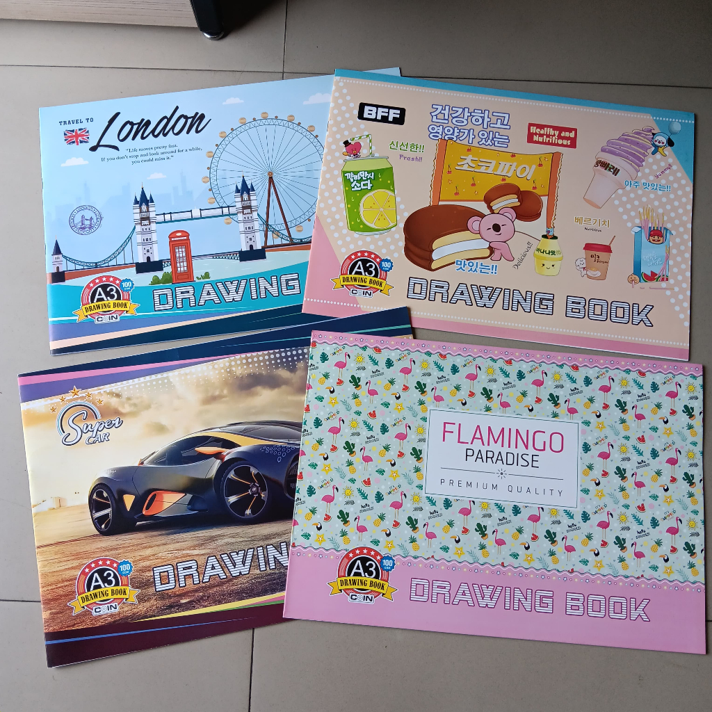 

DRAWING BOOK COIN a3 BUKU GAMBAR A3 100gr 1 pak isi 10