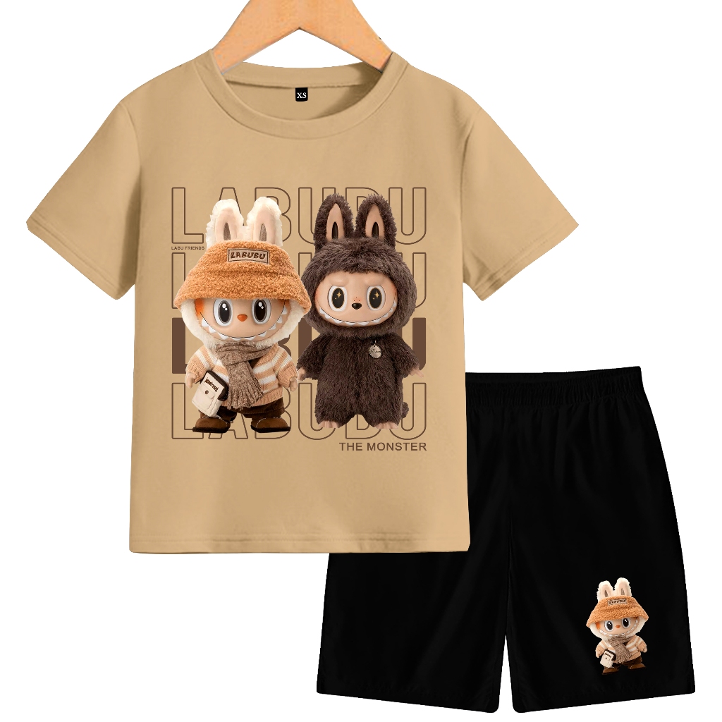 Setelan anak anak unisex umur 1-13 tahun baju labu friends cowok cewek