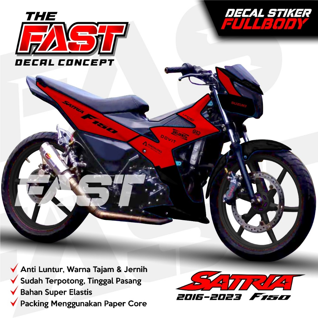 BISA COD  Decal Satria FU Injeksi Full Body Stiker Satria FU Injeksi Full Body Striping Honda Satria