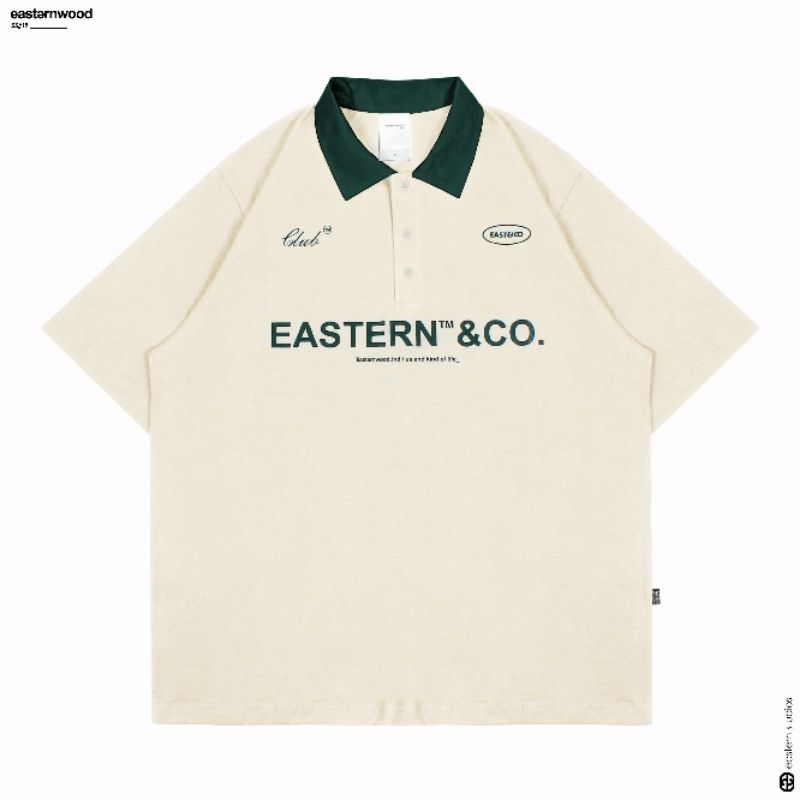 Easternwood Rugby Shirt Lengan pendek Polo Oversize Unisex