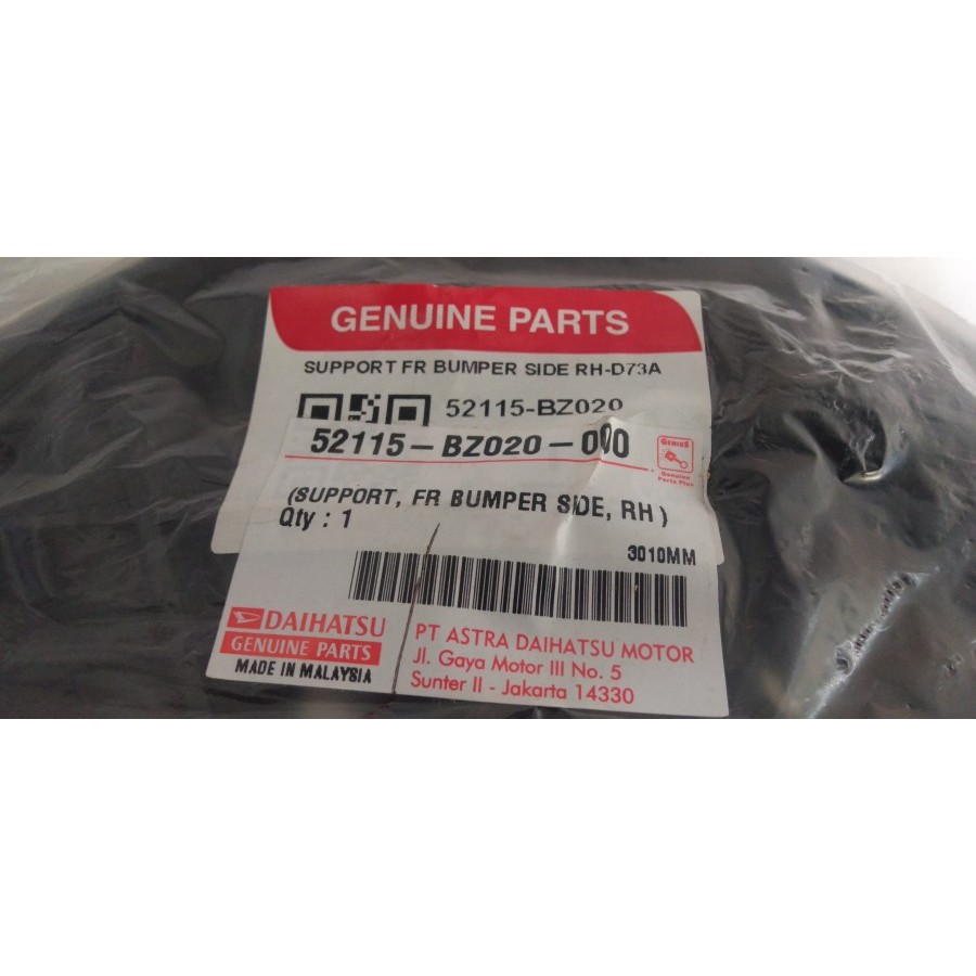 Breket Bumper Depan Kanan Sirion All New