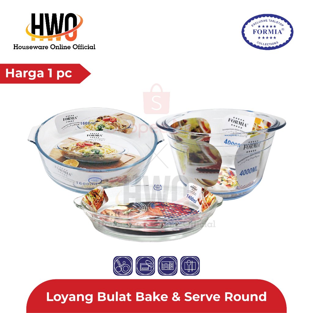 Formia Loyang Kaca Bulat Bake & Serve Round