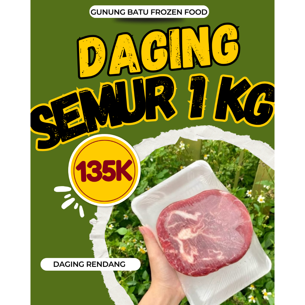 

DAGING SEMUR 1KG/ DAGING HAS DALAM 1KG / RENDANG POTONG