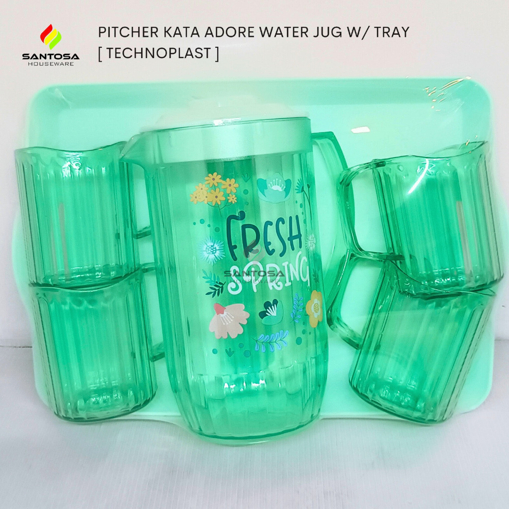 Pitcher Set Kata Adore Water Jug Set W/ Tray [ Technoplast ]