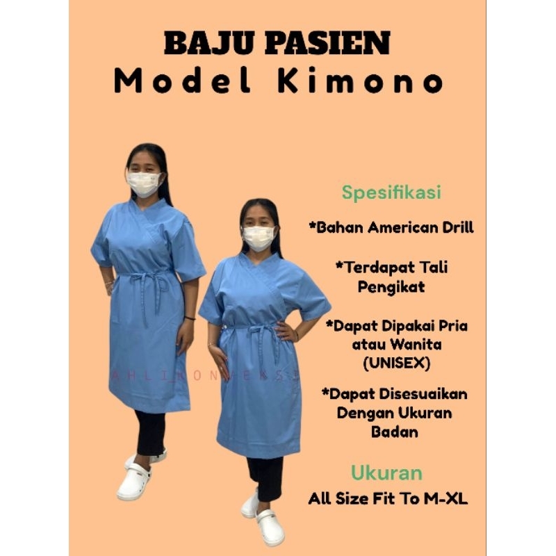 Baju Pasien/Baju Pasien Kimono/Seragam Pasien