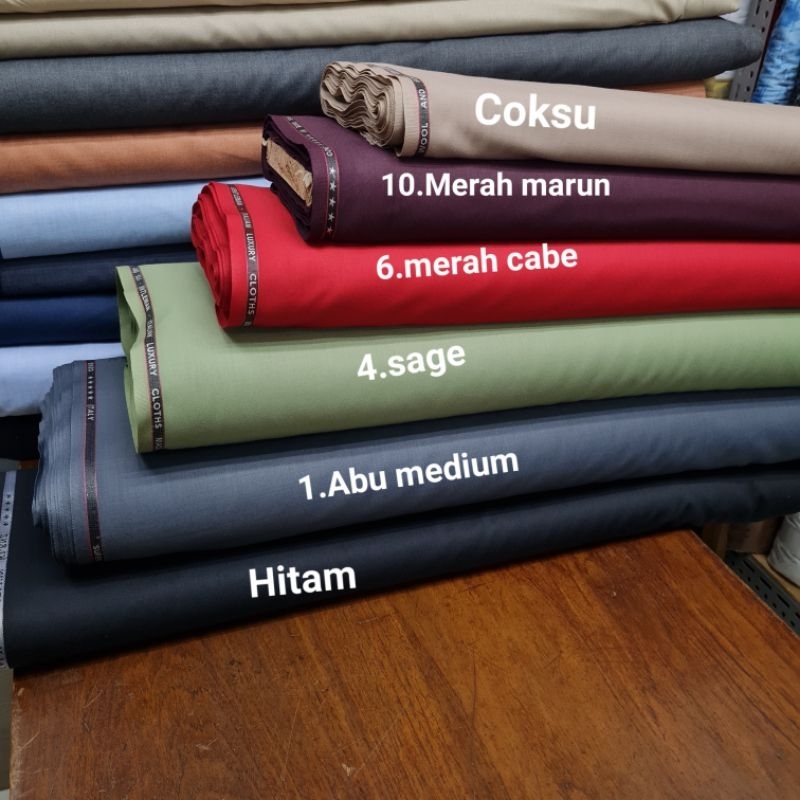 Kain Semi Wool impor  bahan stelan Celana Jass PDH PDU dll