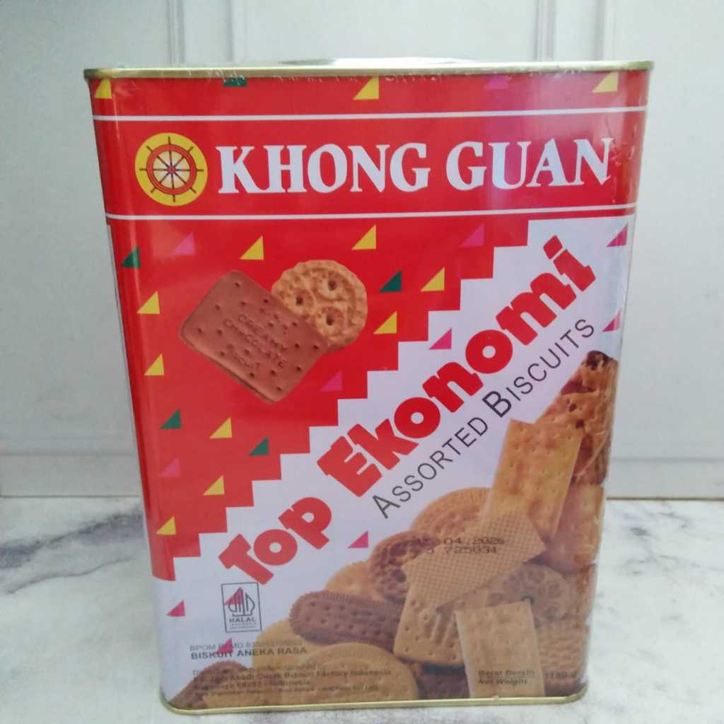 KHONG TOP EKONOMI KALENG BESAR 1150 Gram - Khong Guan Top Ekonomi Assorted Biscuits/Khong Guan Top E