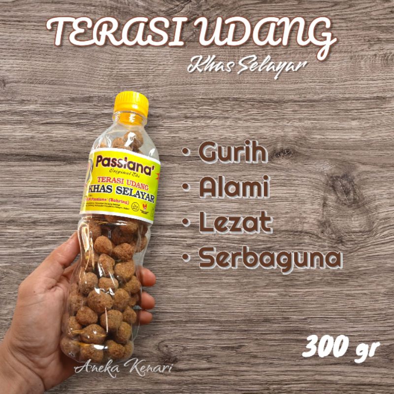 

TERASI UDANG PASSIANA KHAS KEPULAUAN SELAYAR 300 GRAM