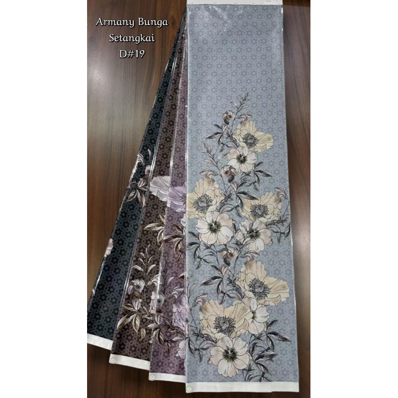ARMANI SILK MOTIF BUNGA TANGKAI SATU/BAHAN KAIN ARMANI SILK PRINT BUNGA TANGKAI SATU