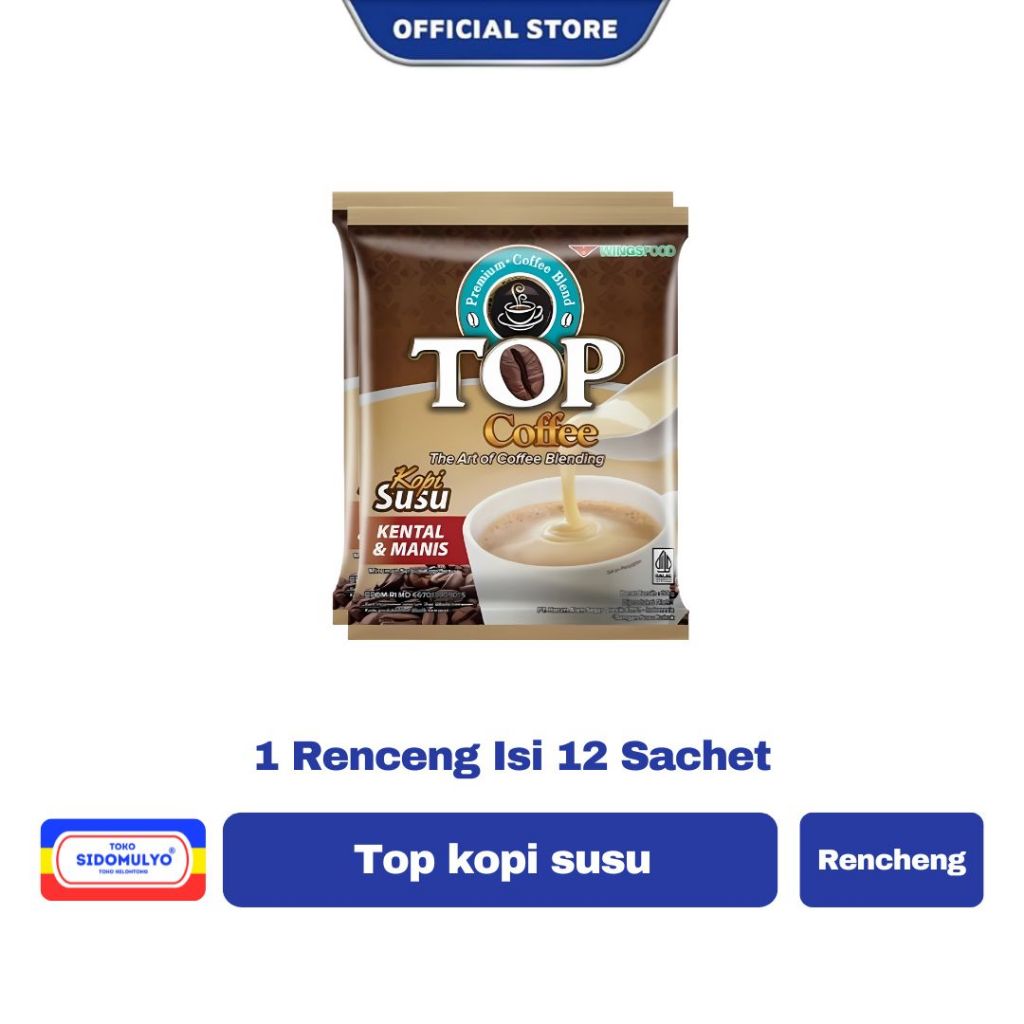 

Top Kopi Susu Kental Manis 30Gr X 12Sachet