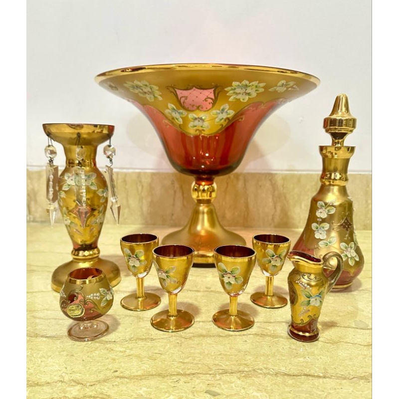Set Kristal Bohemia Pajangan