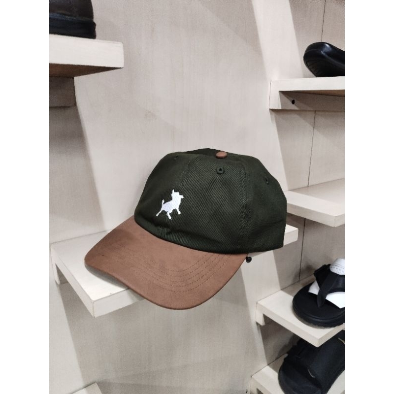 Lois topi new model hijau merah denim