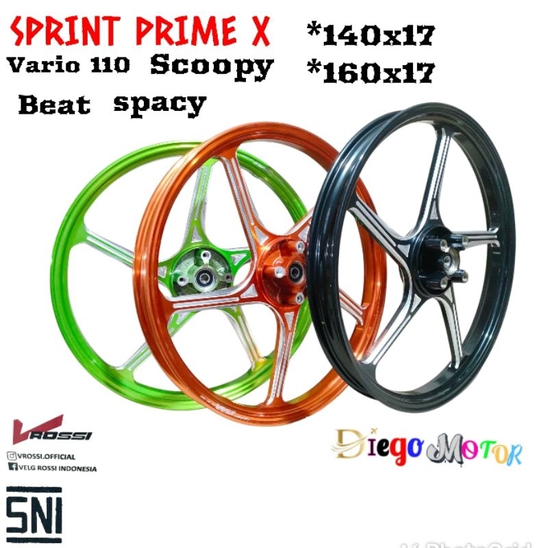 VELG VARIO 110 - BEAT - SCOPY - SPACY - GENIO RING 17/VELG RACING VROSSI PRIME X BEAT,VARIO110,