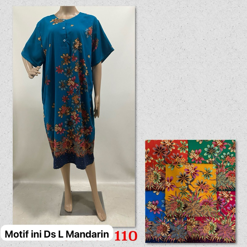 Daster Mandarin Batik Unggul Jaya Sekar Mekar L LD 120