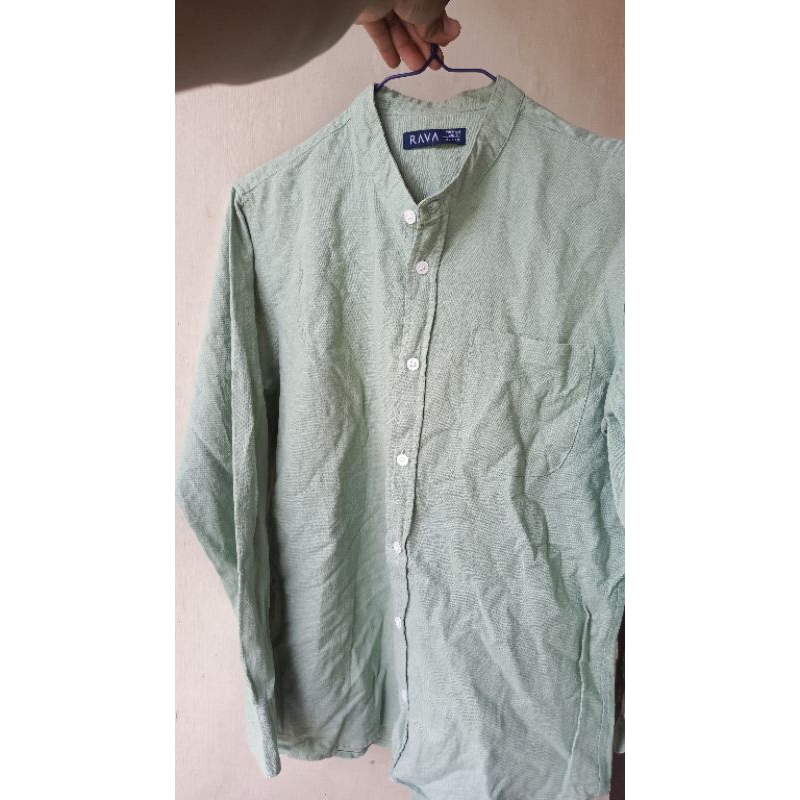 Baju koko warna hijau muda sage