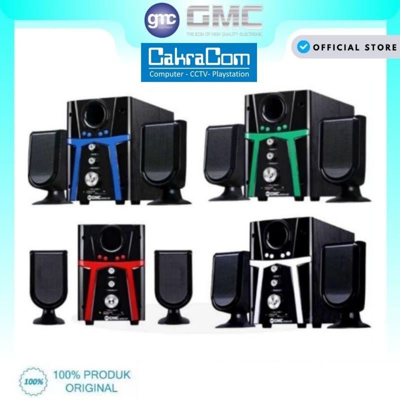 Speaker Aktif Bluetooth GMC 888D3 BT Multimedia Radio Aux Super Bass # Speker Komputer
